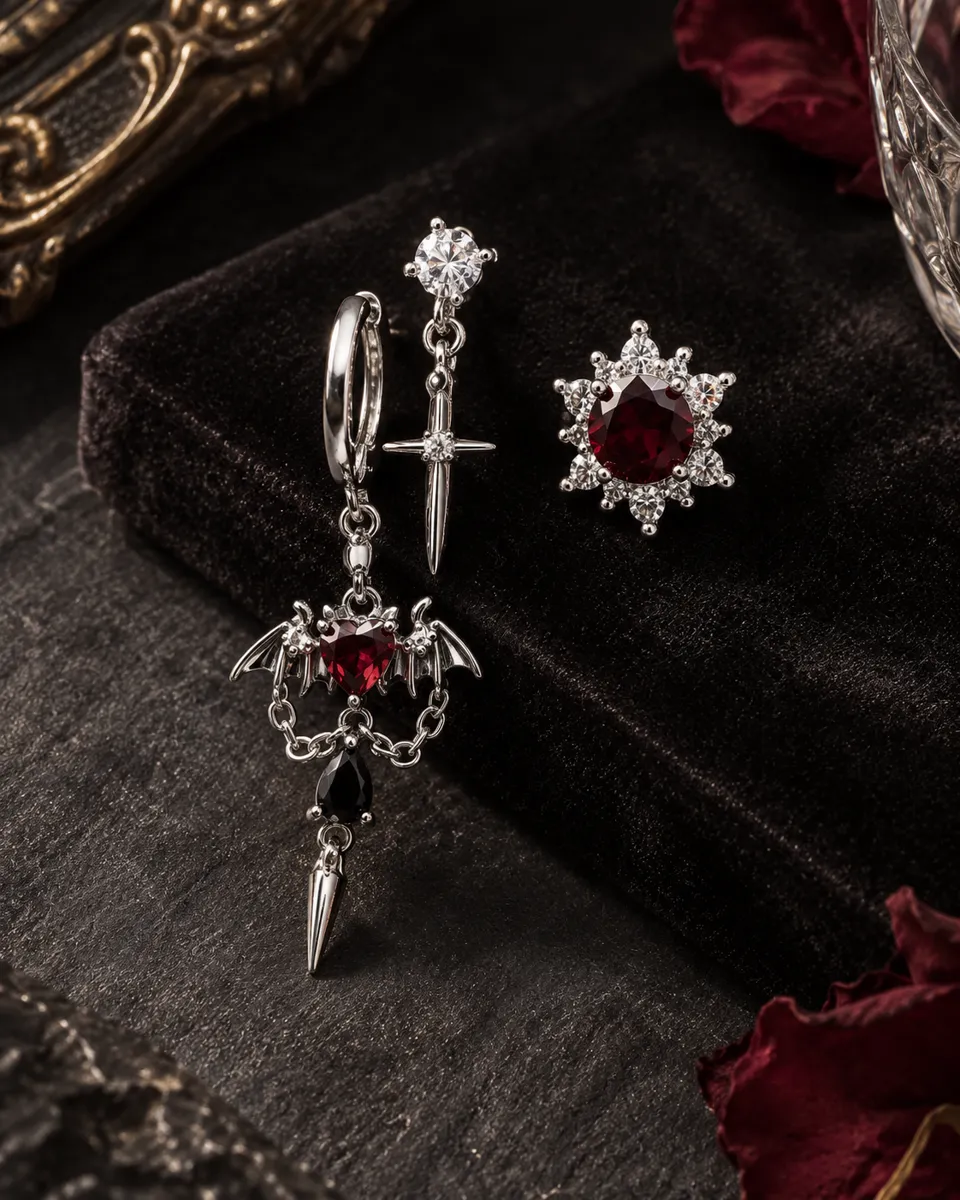 Dark Romance Gothic Earring Set